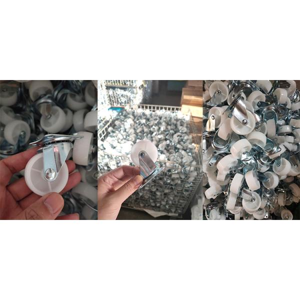 колеса направления 2in 66lbs рицинусы обязанности белого PP твердые светлые для продажи