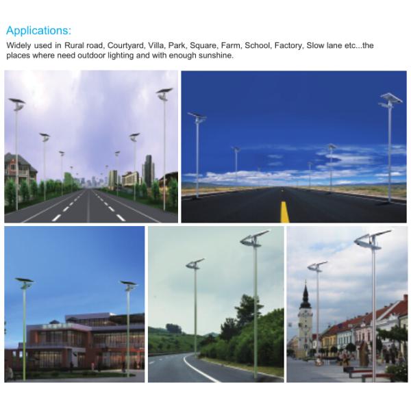 High Performance Outdoor Solar LED Street Light No Flickering With 3 Years Warranty