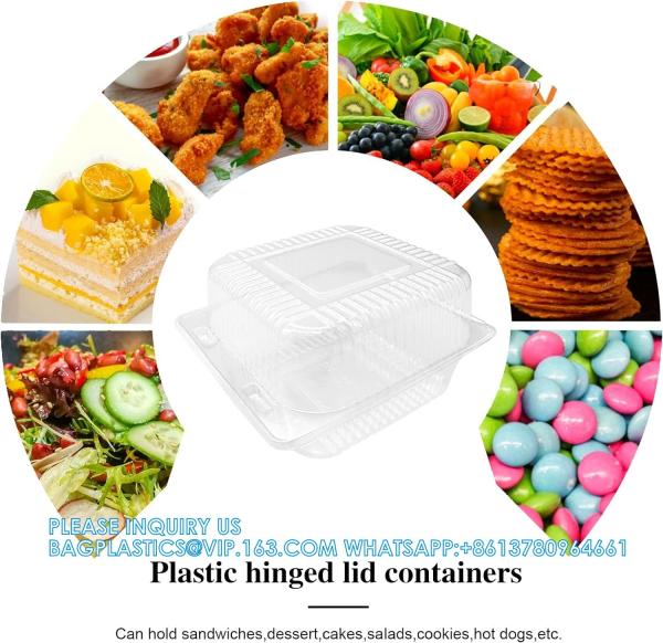 Clear Plastic Take Out Containers,Disposable Clamshell Dessert Container With Lid, For Salads, Pasta, Sandwiches