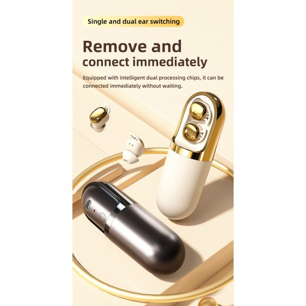 Bluetooth 6.0 Wireless Earbuds with Vibration Massage Function and Skin-Friendly Material for Comfortable Use