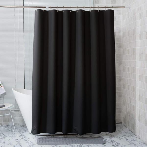 Clear Black color Walmart Bathroom Disposable Plastic PEVA bath shower curtain