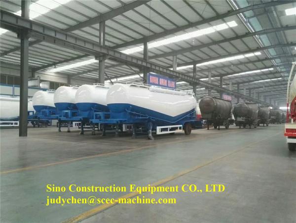 SCEC Heavy Duty Semi Trailers CIMC 3 FUWA Axles 35cbm Bulk Cement Tanker Trailer