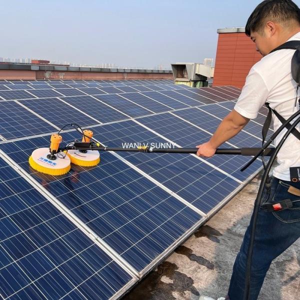 24FT Telescopic Solar Panel Cleaning Equipment Manual Cleaning Brush for Full Payment