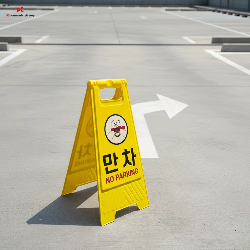 Durable Roadside Safety Guidance Traffic Caution wet Floor Custom LOGO Sign Road Safety Sign board 60X29CM Reflective Barrier for No Parking Warning