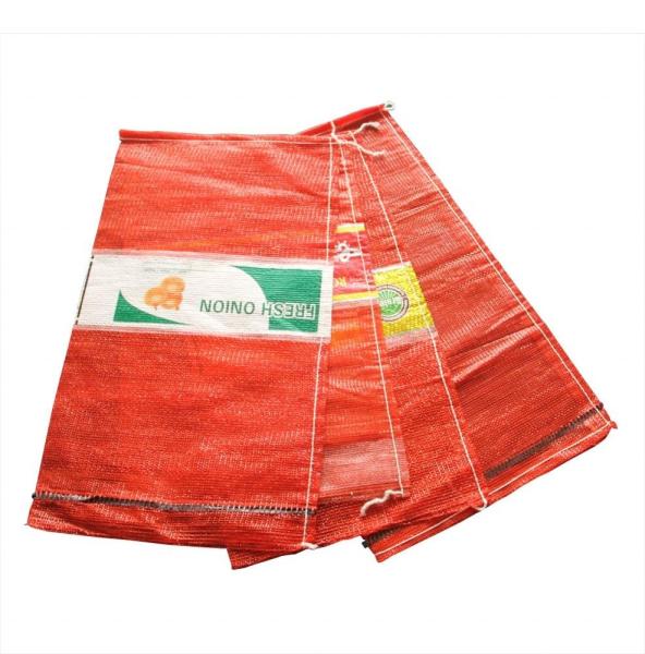 Durable Industrial Agriculture Red Pe Woven Bag 25 kg Onion Potato Mesh Bags with Logo
