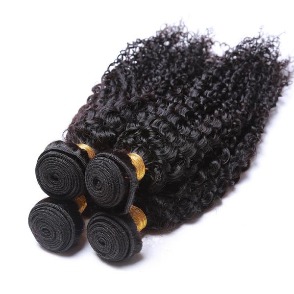 8 Inch Jerry Curly Bundles With Free Part Closure / Peruvian Hair Extensions For Ladys