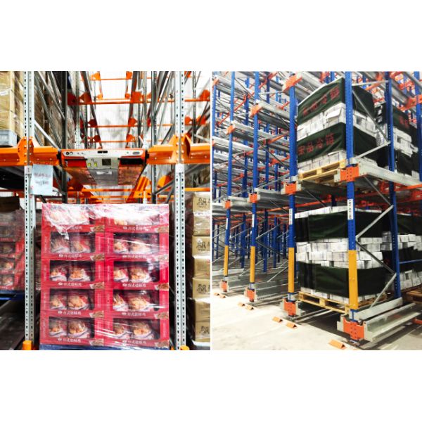 Two Way Radio Shuttle Racking Pallet Runner Rack System For Cold Storage Cold Chain