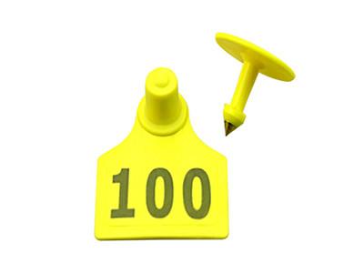Polyurethane RFID Ear Tag Laser Printing Number Optional Size Anti Shedding