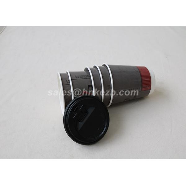 8oz - 16oz Black Paper Coffee Cups , Paper To Go Coffee Cups Eco Friendly