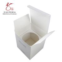 O GV aprova o empacotamento feito sob encomenda da caixa da vela do cartão 350gsm branco dobrável