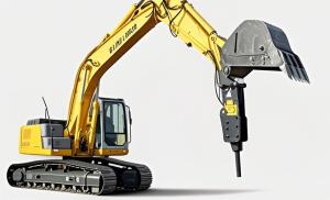 jaune Bouteille de concassage à haute puissance pour excavatrice Bouteille de