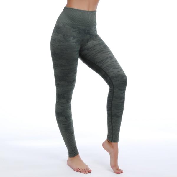 Collants de yoga de compression athlétiques extensibles à motif camouflage