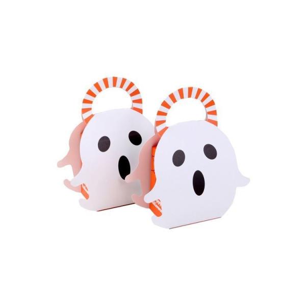 Christmas Halloween Pumpkin Gift Packaging White Paper Candy Boxes For Festival