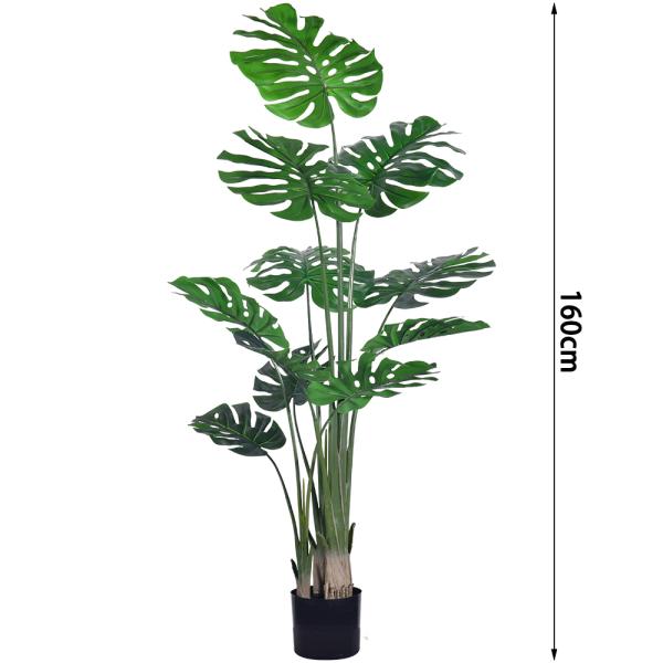 artificial plants manufacturers​ Lifelike Realism 6ft monstera plant​ for Home and Office Decoration