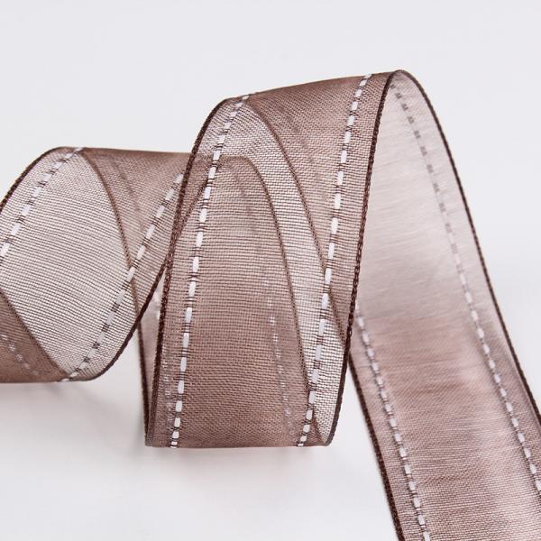 25мм покрытие 38мм сшитая полиэстерная лента для цветочных подарков