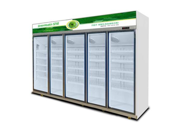 Armário de exibição de vidro multiporte orçamento vertical refrigerado caixa congelador 738L