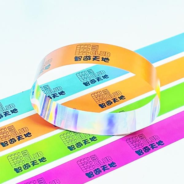 Factory Customized Paper Wristband Shiny Glitter Laser Wristband Fashionable And Eye-Catching