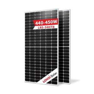 182mmx182mm Tamanho da célula Longi Hi Mo 6 440w 445w 450W Painéis solares