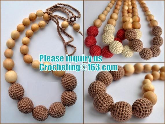 Nursing necklace with teething toy, Teething necklace