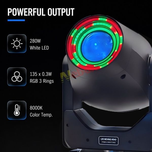 280W LED Spot Moving Head Light High Power Stage Light Gobo Prism DMX512