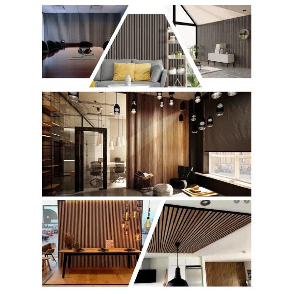 Огнеупорный домашний театр Акустическая пенообразовательная деревянная стенка с клейкой установкой