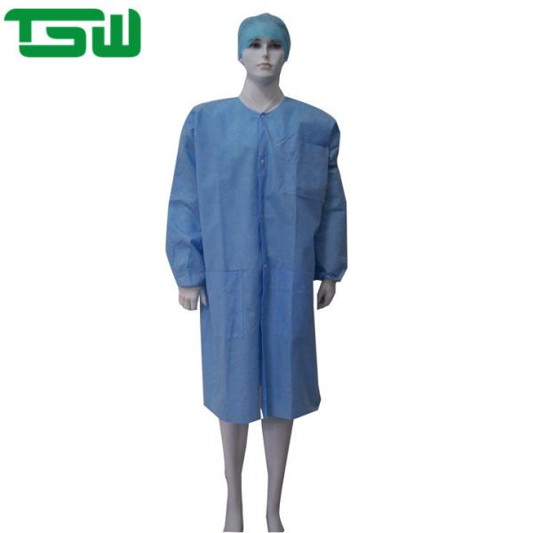 Alcohol Resistant PP SMS Disposable Lab Coats