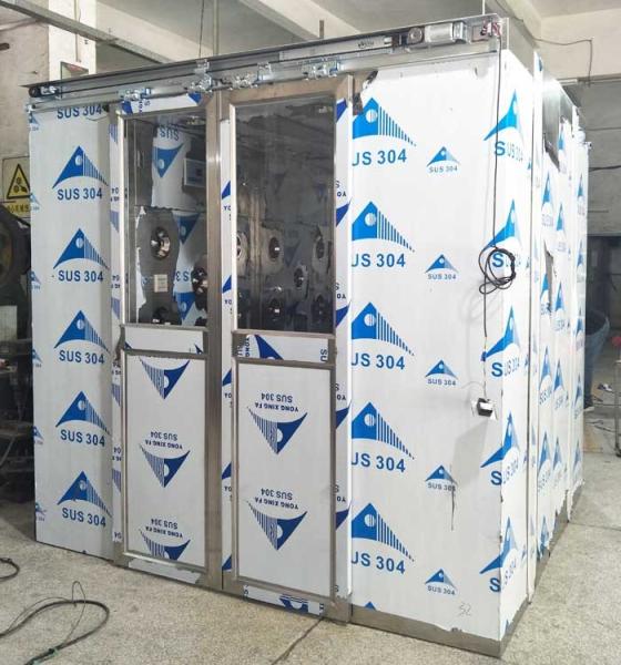 Auto chuveiro de ar de aço inoxidável das portas deslizantes para bens com o armário da largura 635mm