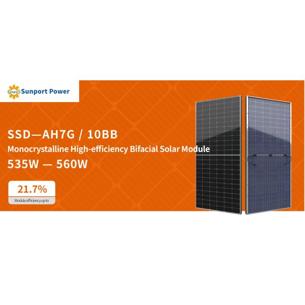Панель солнечных батарей модулей 535W-560W Pv классики 10BB Bifacial солнечная Bifacial Monocrystalline