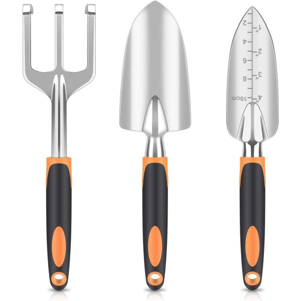 3 Pieces Strong Gardening Hand Tools Heavy Duty Aluminum Alloy