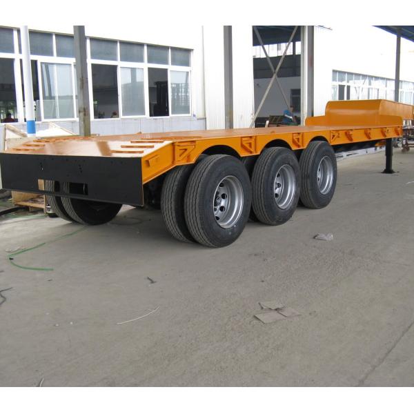 Heavy Duty Extendable 3 axles new lowbed semi trailer howo second hand 20 ft 40 ft truck flatbed semi trailers for container