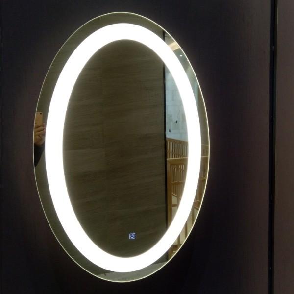 Espelhos de banho LED de tamanho espelho W24 xH36 elegante para decoração de parede interior de hotel moderno