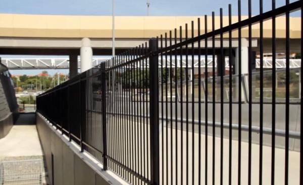 Security spear top tubular steel fence panel, galvanized steel fence panels, galvanized security fence panels
