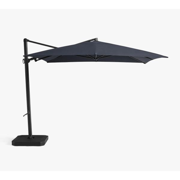 Waterproof Outdoor Umbrella AJUNION Large Size Aluminum Cantilever Umbrella with Base