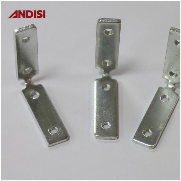 Wood Cabinet Right Angle Corner Bracket with Screw Thread Zinc Plated Iron Material
