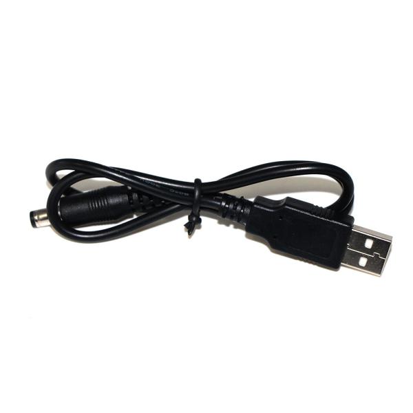 USB A Male to DC5521 Barrel Connector Cable 24V 20AWG