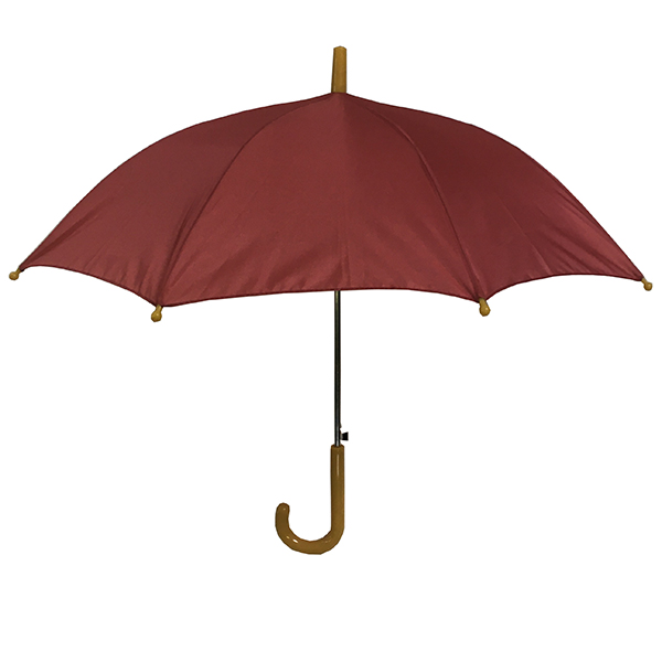 Plastic Curved Handle 190T Polyester Kids Compact Umbrella 16''*8K