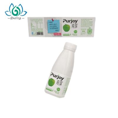 PVC Adhesive Fresh Food Label Printing For Milk Bottle Label Sticker
