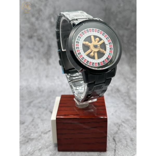 Seven Color Stainless Steel Strap Watch Quartz  Movement Analog Display Type