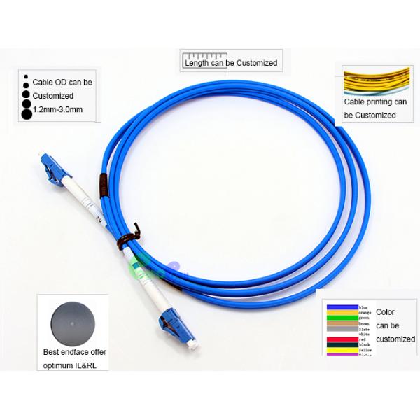 LC UPC-LC UPC Zipcord Jumper Optical Fiber Cable Armored Duplex