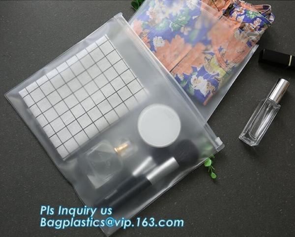 plastic zipper bag with hang holes & slider, Slider Zipper PVC Pouch Clear Vinyl PVC Ziplock Bag, Slider Zipper Packing