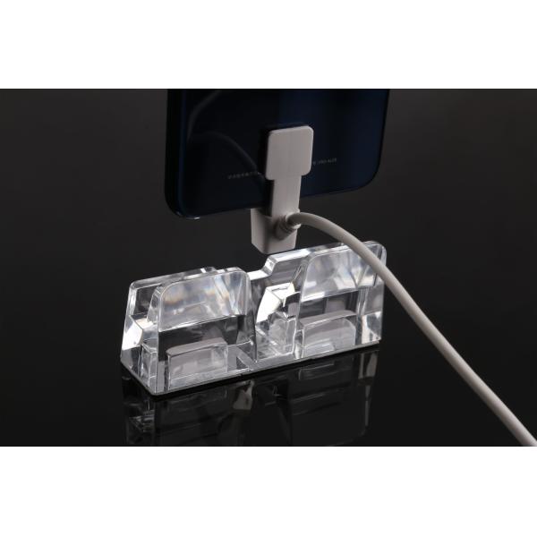 COMER Universal acrylic android tablet PC floor shelves with alarm and charging 8 port systems