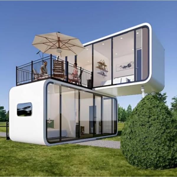 6м Apple Capsule House Cabin Container Оцинкованная стальная конструкция