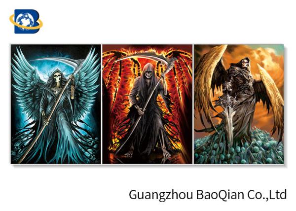 Creative Designer Skull 3D Picture For Wall Decor , Flipped Changing Lenticular Poster