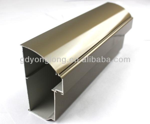 Champagne Electrophoresis Coating Machined Aluminium Profiles Section For Aluminium Sliding Profile Window