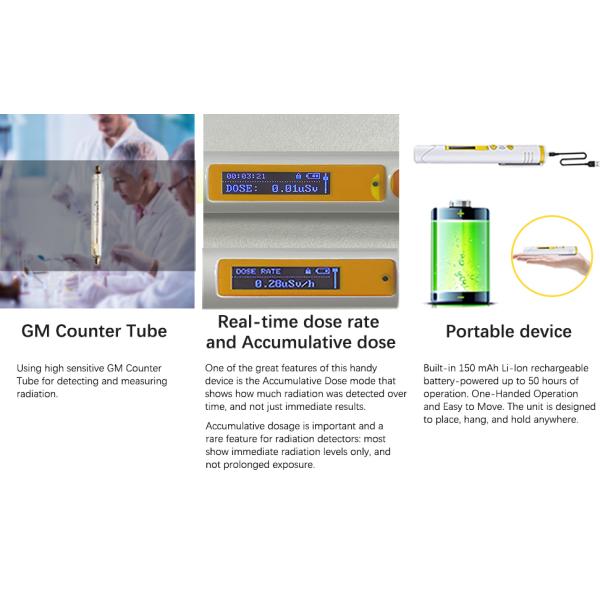 Personal Geiger Nuclear Radiation Detector Digital XY Ray Industrial Medical 50mSv