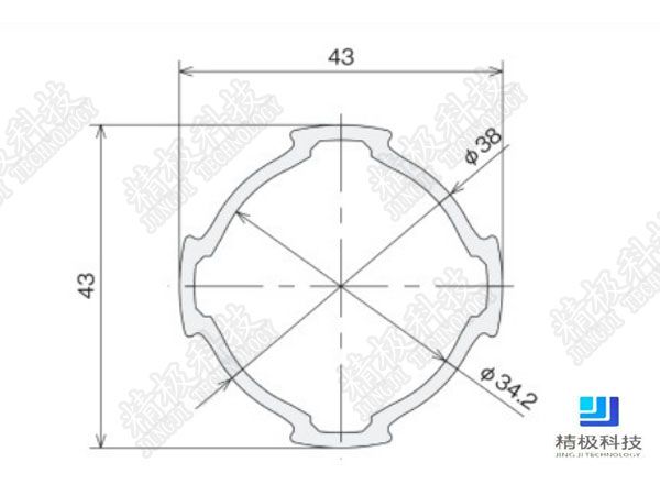 Anodic Oxidation Round Aluminium Alloy Pipe / Tube For Industrial OD 43mm