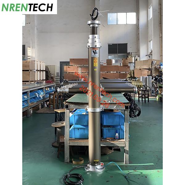 4.5m pneumatic telescopic mast for mobile CCTV vehicle-inside CCTV wires