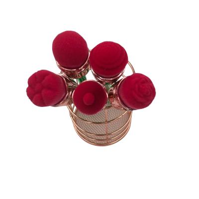 Kit multifonctionnel 5pc de brosse de Rose Flower Shape Pro Makeup