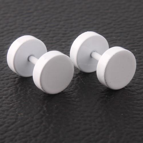 Black Color Unique Mens Stud Earrings Stainless Steel Body Piercing Jewelry Barbell Earrings