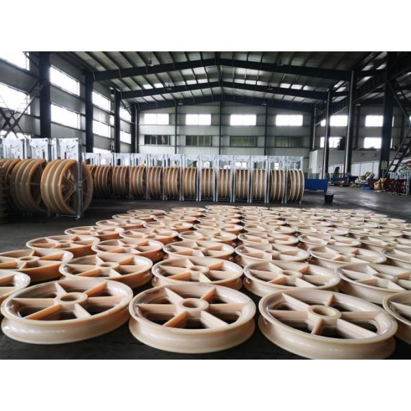 4-Bundle Conductor Stringing Block for ≤630mm² Lines | Nylon Wheel Transmission Cable Pulley